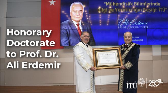 Honorary Doctorate to Prof. Dr. Ali Erdemir Görseli