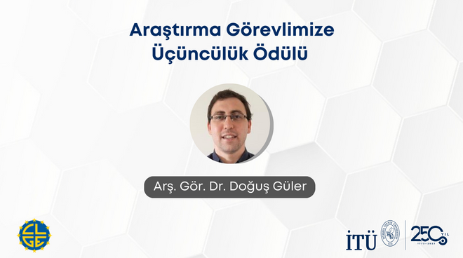 Araştırma Görevlimize Üçüncülük Ödülü Görseli