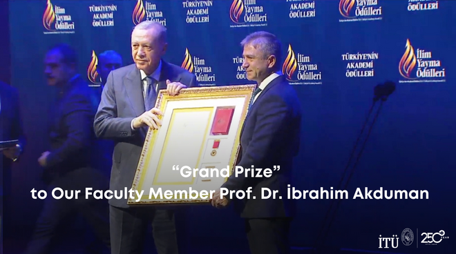 “Grand Prize” to Our Faculty Member Prof. Dr. İbrahim Akduman Görseli