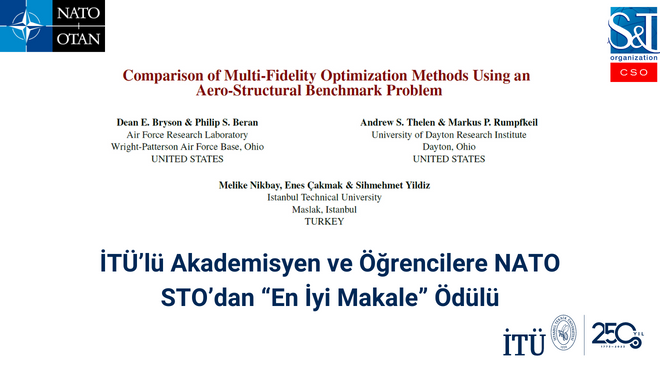 İTÜ’lü Akademisyen ve Öğrencilere NATO STO’dan “En İyi Makale” Ödülü Görseli