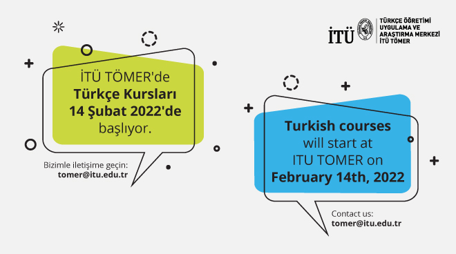 İTÜ TÖMER’de Türkçe Kursları Başlıyor Görseli