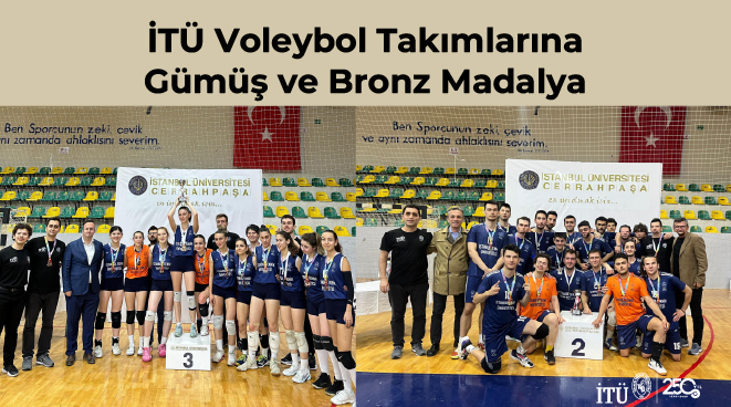 İTÜ Voleybol Takımlarına Gümüş ve Bronz Madalya Görseli