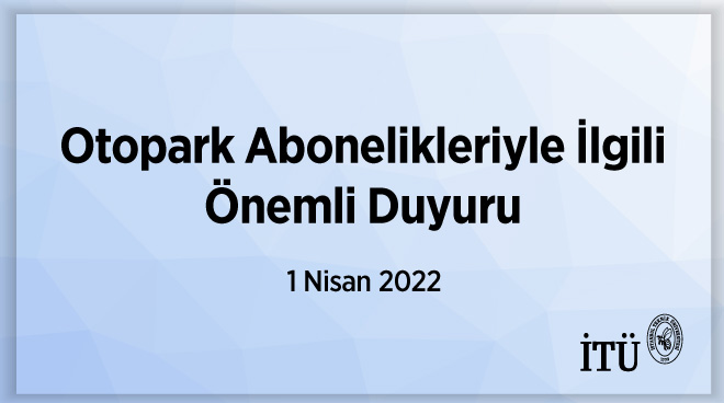 Otopark Abonelikleri İle İlgili Önemli Duyuru Görseli