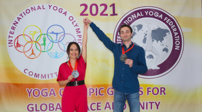 Athletes from ITU Received Silver Medal at the Yoga Olympic Games Görseli